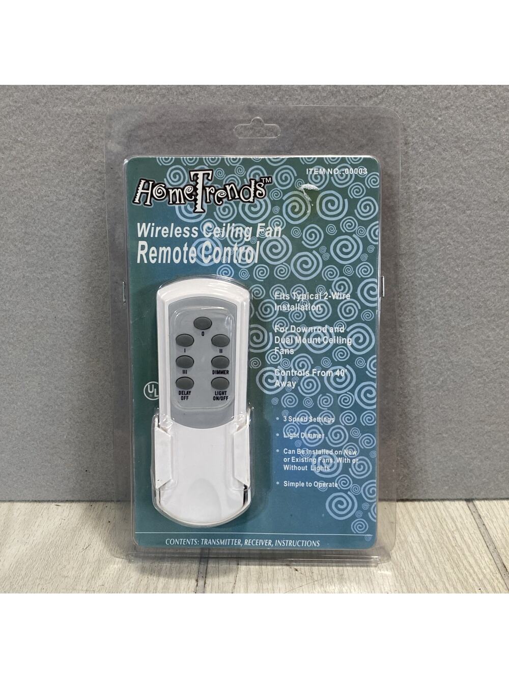 HomeTrends Wireless Ceiling Fan Remote Control Kit